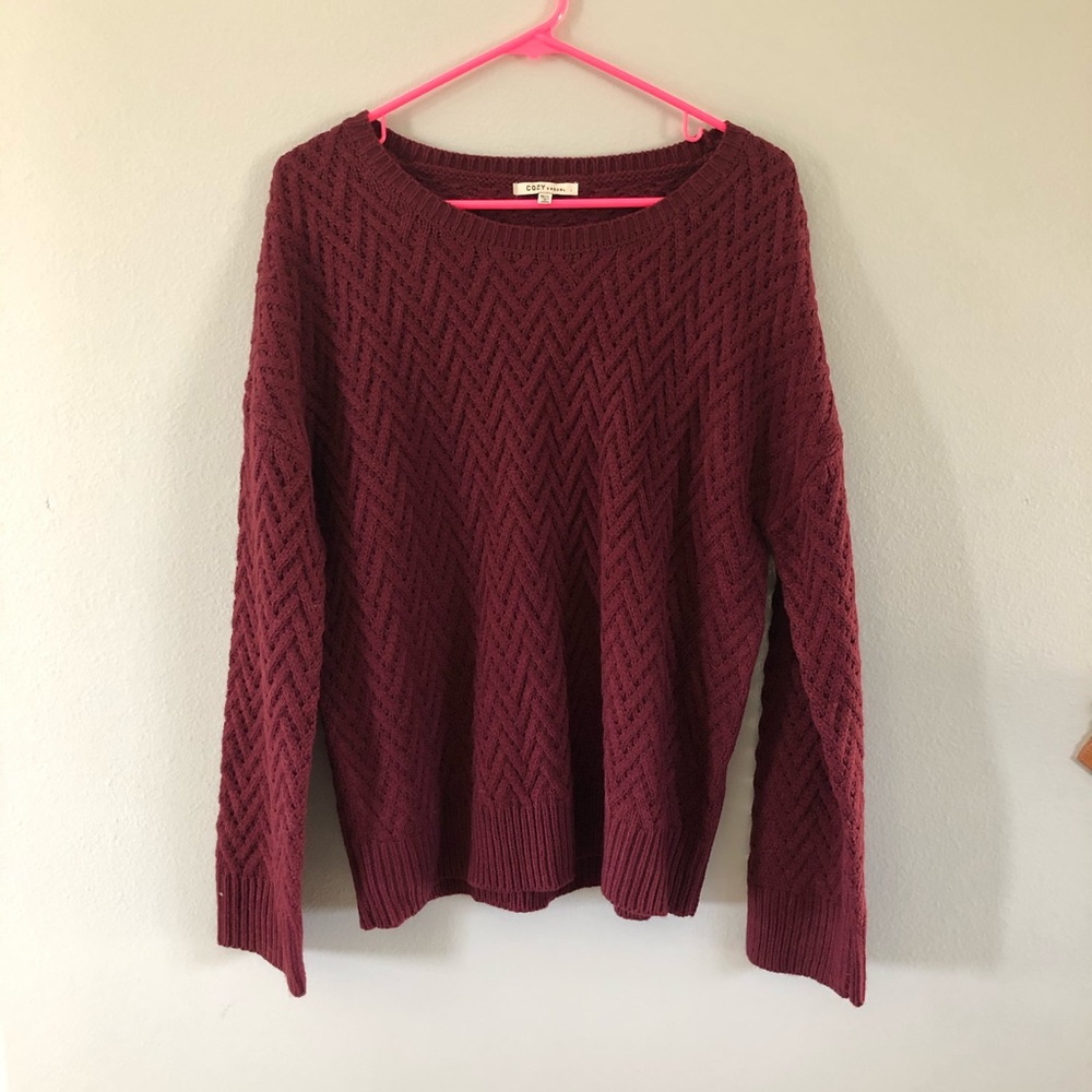 CozyCasual Maroon Sweater